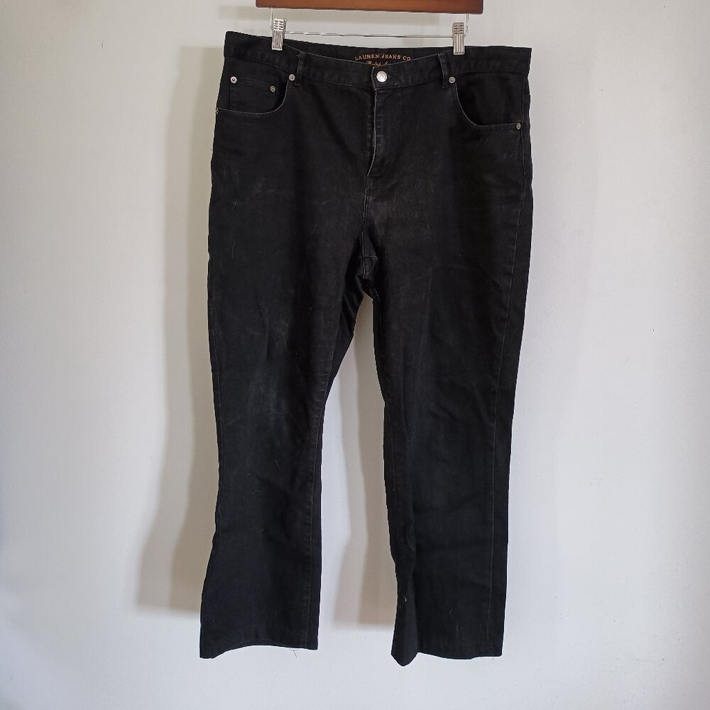 Ralph Lauren Jeans Co. straight leg black jeans size 16W